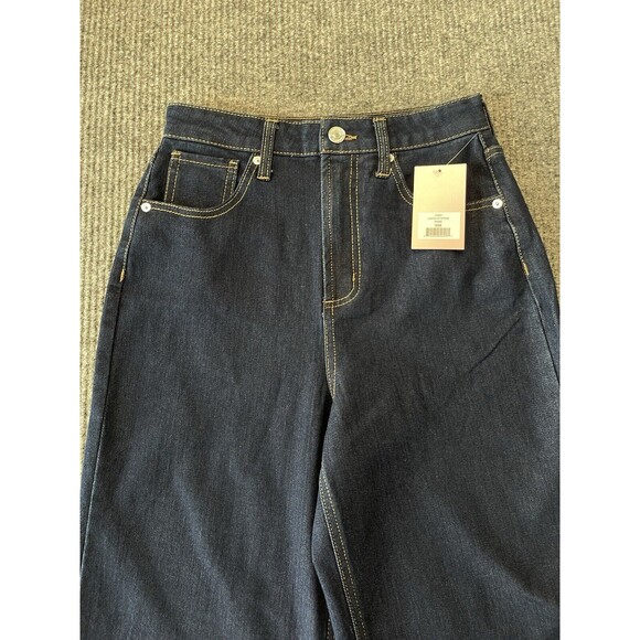 Juicy Couture Jeans 7/28 "Lunita" Y2K High Rise Wide Leg Relaxed Bedazzled NEW - Picture 3 of 12